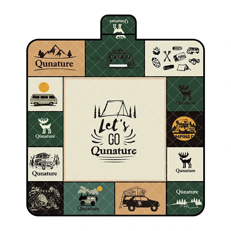 Qunature Waterproof Picnic Mat – Insulated, Spacious Ground Pad For 6–8 People 1