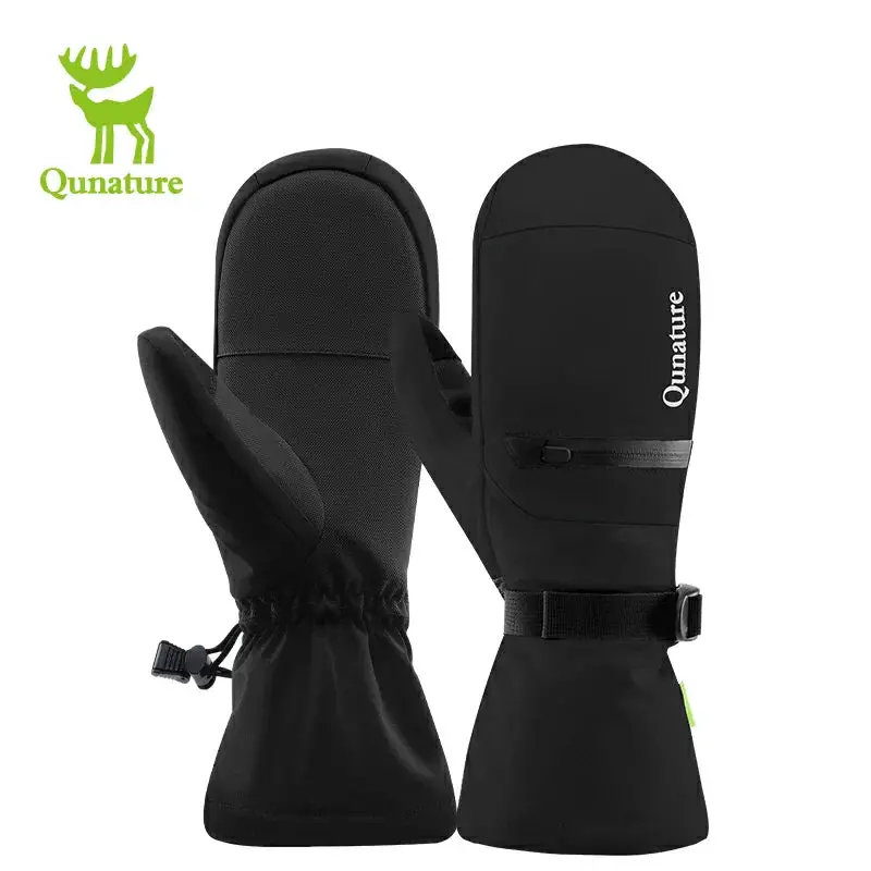 Qunature Windproof & Waterproof Ski Gloves – Touchscreen-Compatible, Dual-Layer Insulated 1