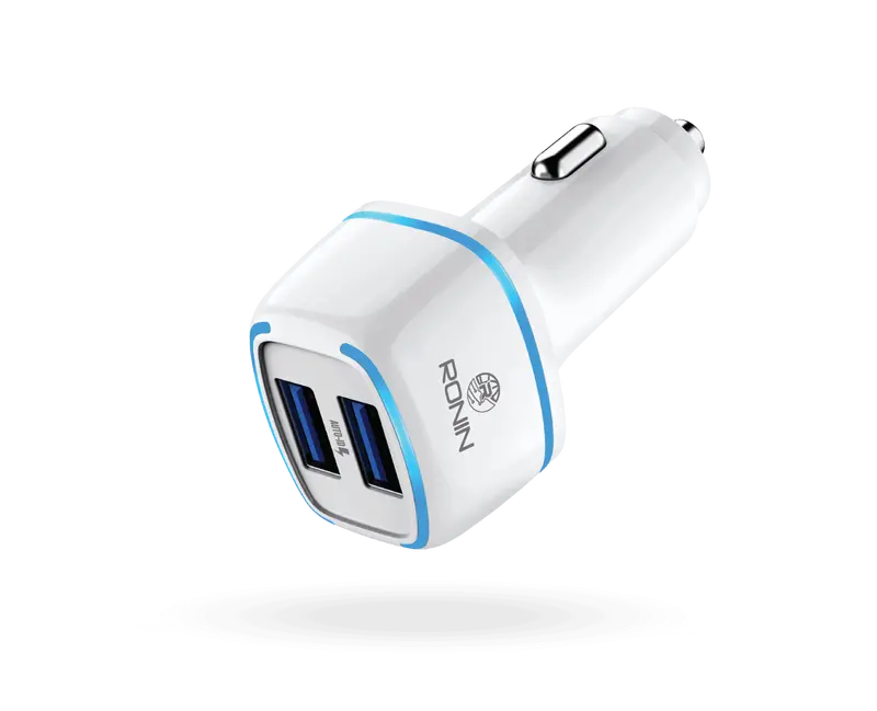 R-445 Dual-Port Car Charger – 2.4A Fast Charging Adapter For Vehicles 1