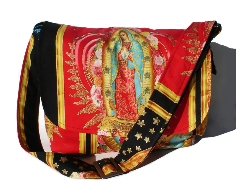 Red Our Lady Of Guadalupe Messenger Bag 1