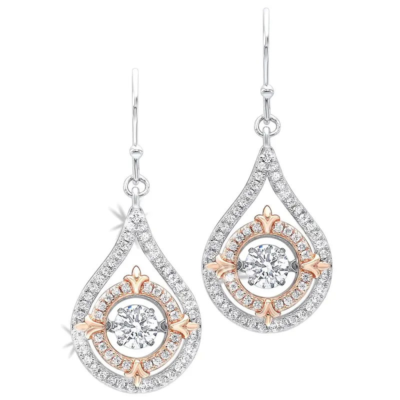 Rhythm Of Love Cz Dangle Earrings – Sterling Silver 1