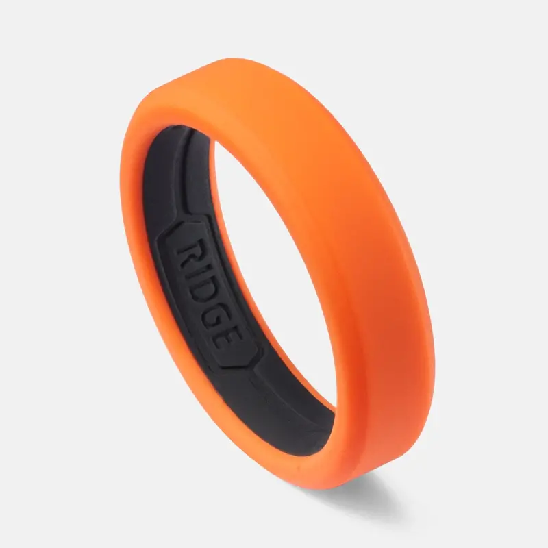 Ridge 6Mm Basecamp Orange Silicone Ring Set 1