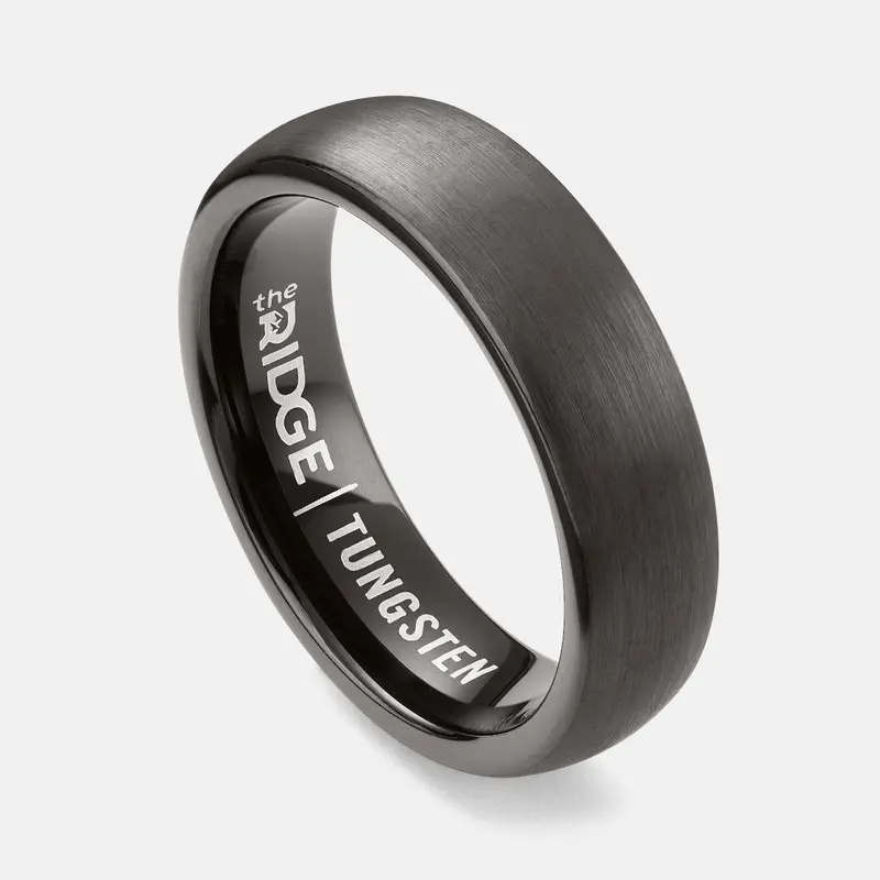 Ridge 6Mm Rounded Gunmetal Ring Collection 1
