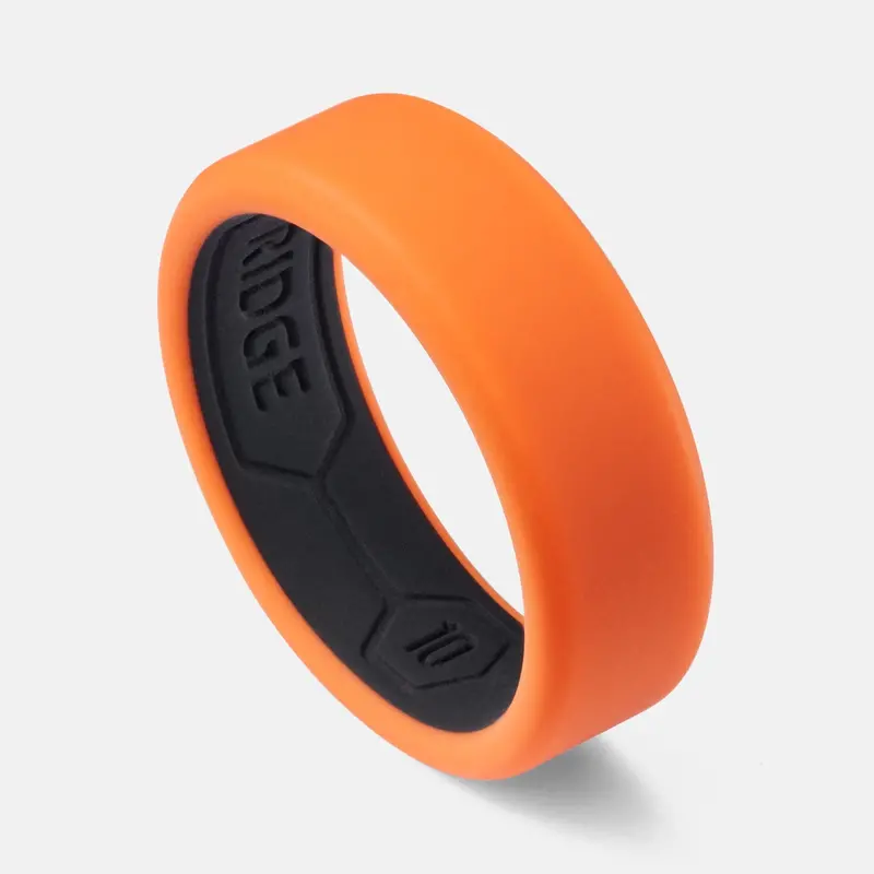 Ridge 8Mm Basecamp Orange Silicone Ring Set 1