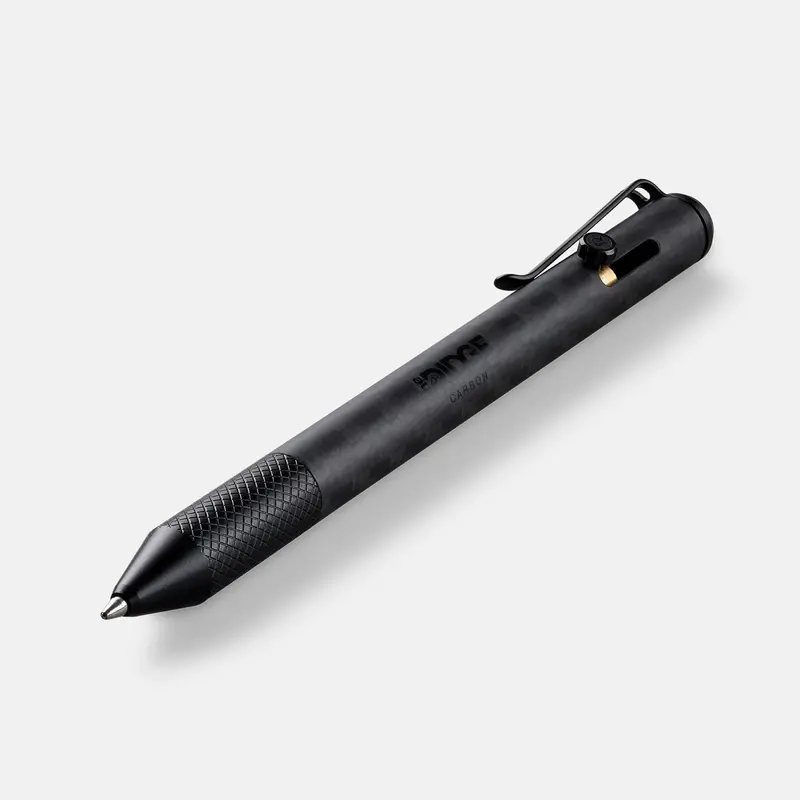Ridge Bolt Action Pen – Carbon Fiber (3K Weave) Body 1