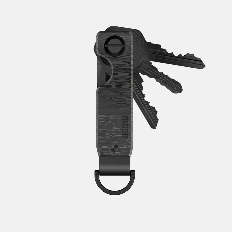 Ridge Keycase – Black Damascus Finish 1