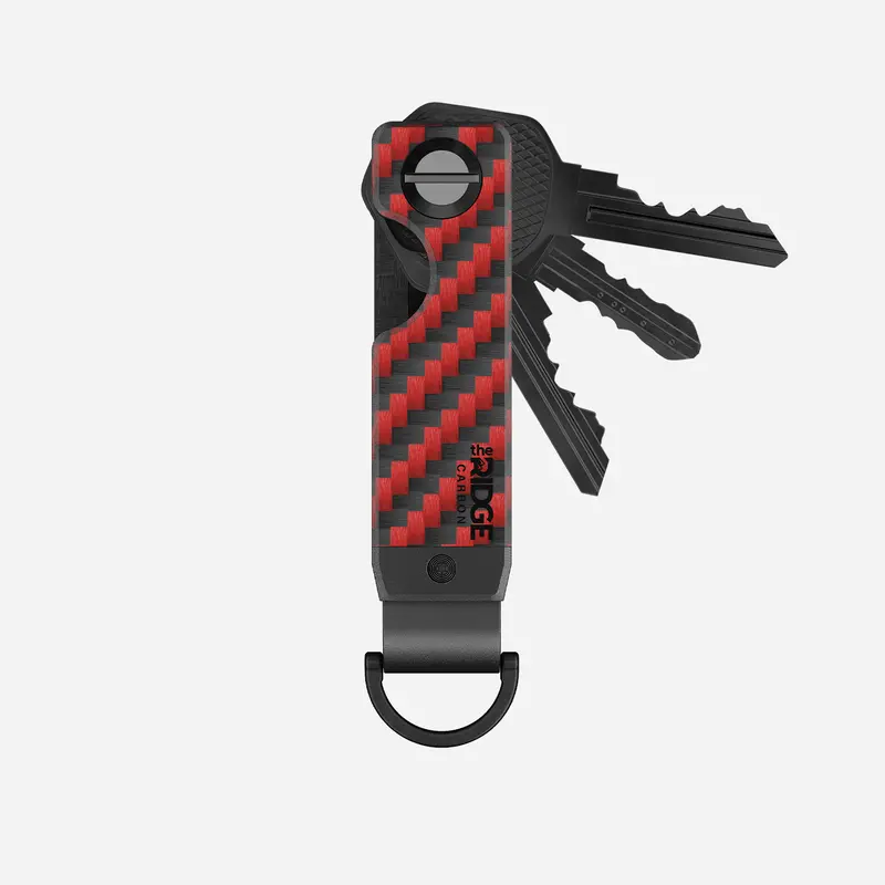 Ridge Keycase In Red Carbon Fiber (3K Weave) 1