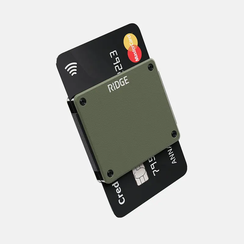 Ridge Lite Wallet – Matte Olive Finish 1