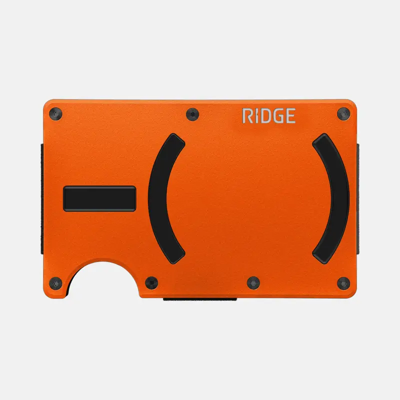 Ridge Magsafe Wallet – Basecamp Orange Finish 1