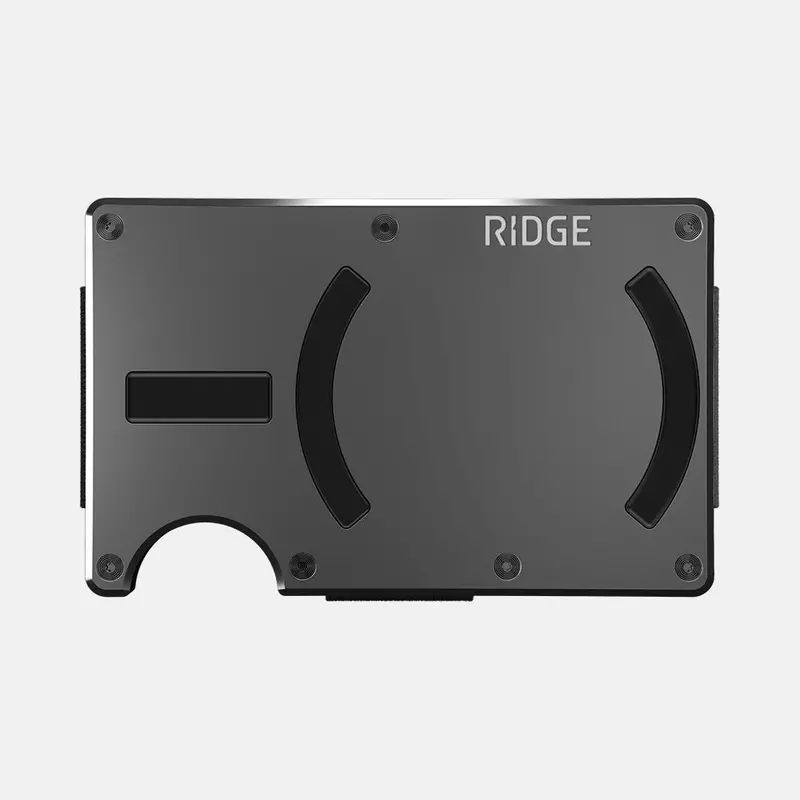 Ridge Magsafe Wallet In Gunmetal Finish 1