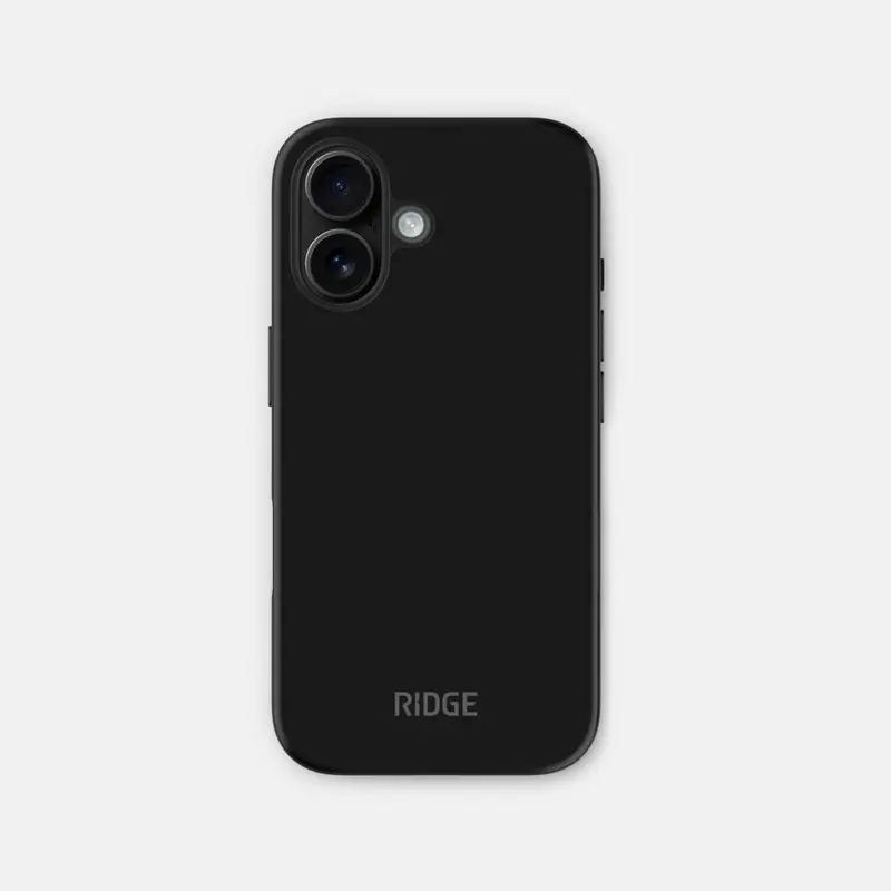 Ridge Matte Black Iphone 16 Case 1