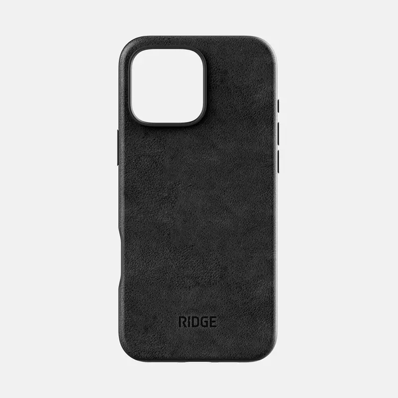 Ridge Phone Case – Midnight Black Leather For Iphone 16 Pro Max 1