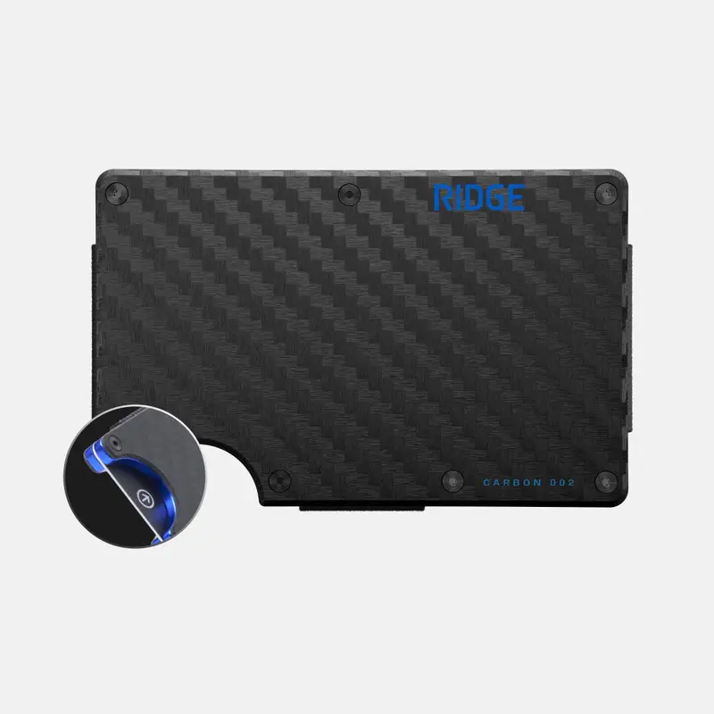 Ridge Wallet In High Dive Blue Carbon (Model 002) 1