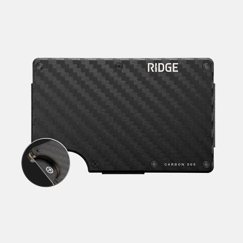 Ridge Wallet In Monaco White Carbon (Model 005) 1