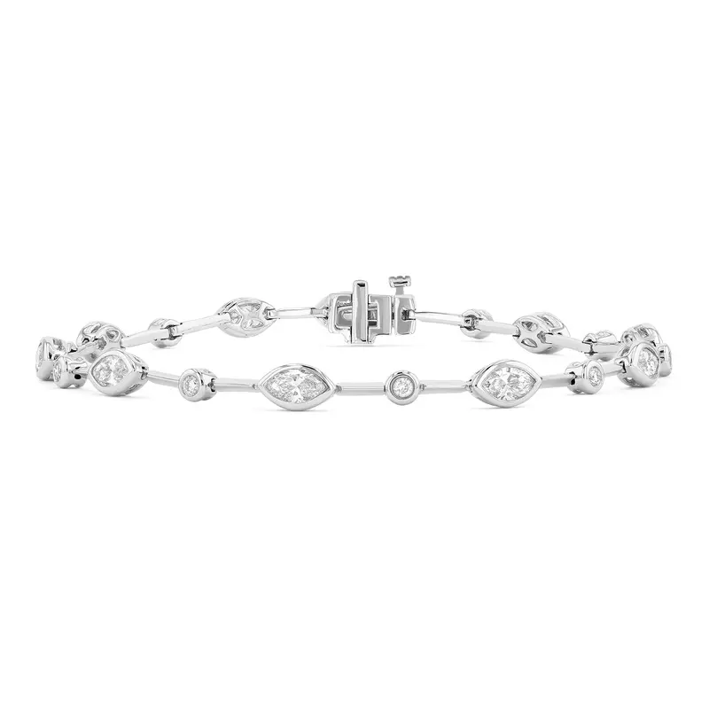 Robert Irwin Couture Duchess Bracelet Featuring Bezel-Set Round And Marquise Diamonds 1