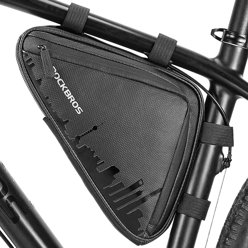 Rockbros 1.5L Triangle Frame Bag With Dual Side Pockets For Road Bikes 1