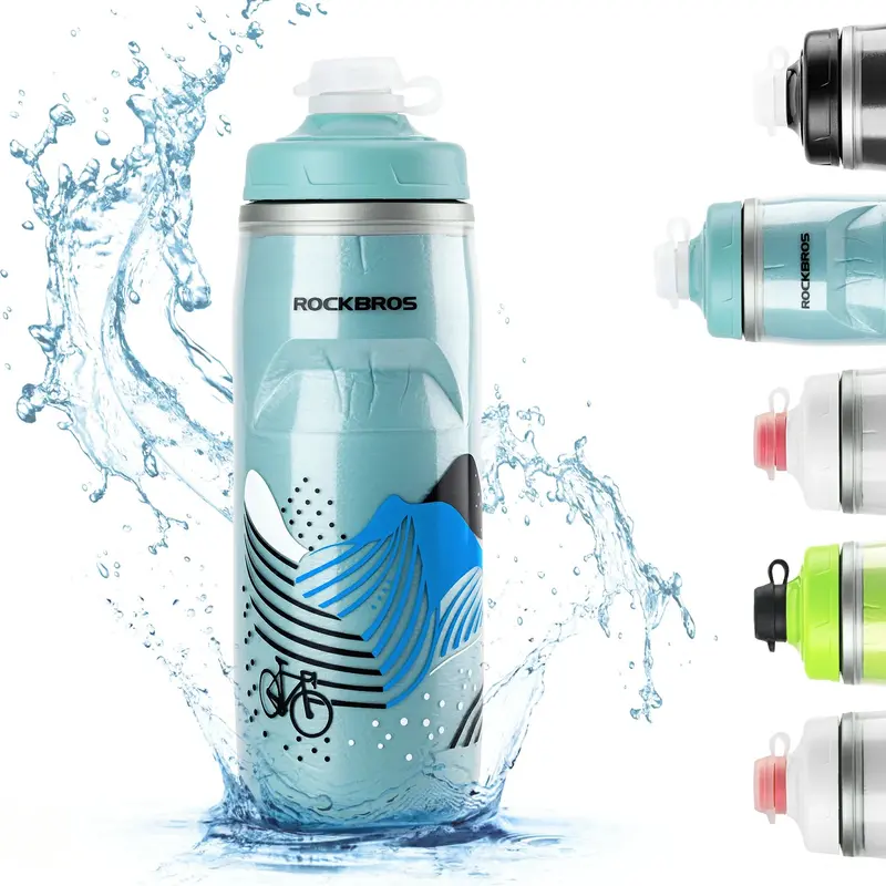 Rockbros 21 Oz Vacuum-Insulated Bike Water Bottle – Double-Wall Stainless Steel, Leakproof 2