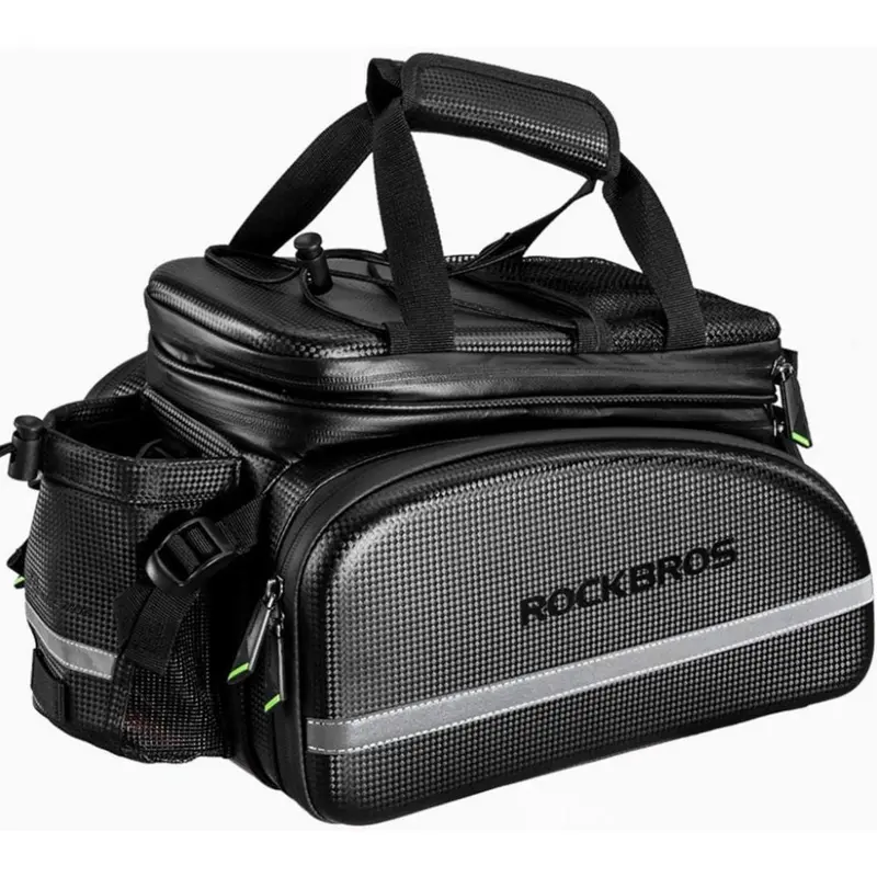 Rockbros 34L Carbon-Leather Waterproof Rear Rack Cargo Bag 1