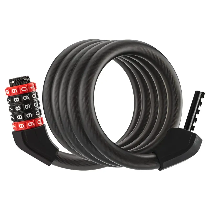 Rockbros 5-Digit Combination Cable Lock – 70-Inch Anti-Theft Bike Security Lock 1