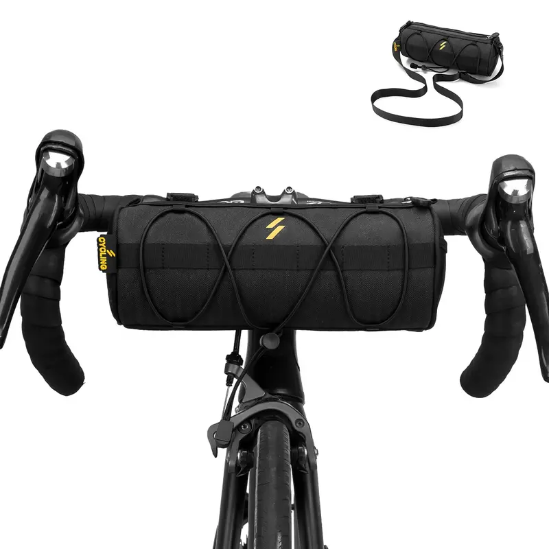 Rockbros Compact Handlebar Bag – Front-Mount Bike Storage Pouch With Detachable Shoulder Strap 1