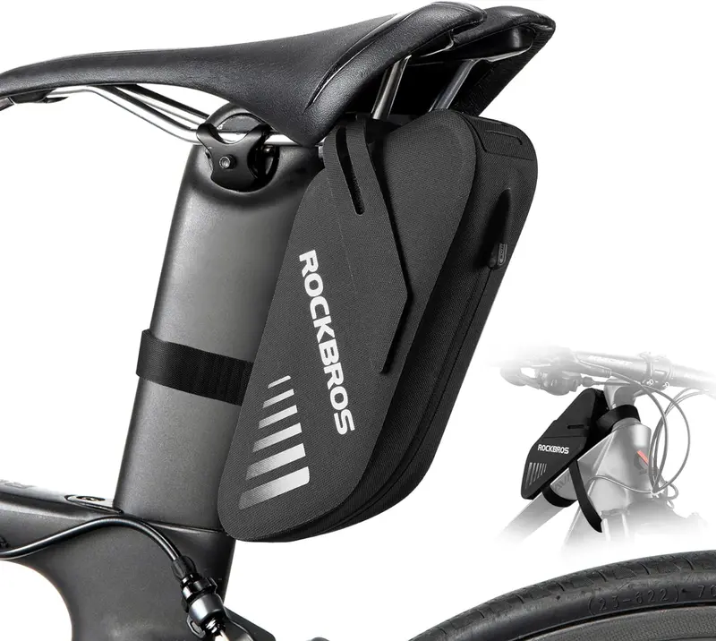 Rockbros Compact Waterproof Saddle Bag – 0.6L Cycling Storage For Road & Mountain Bikes 1