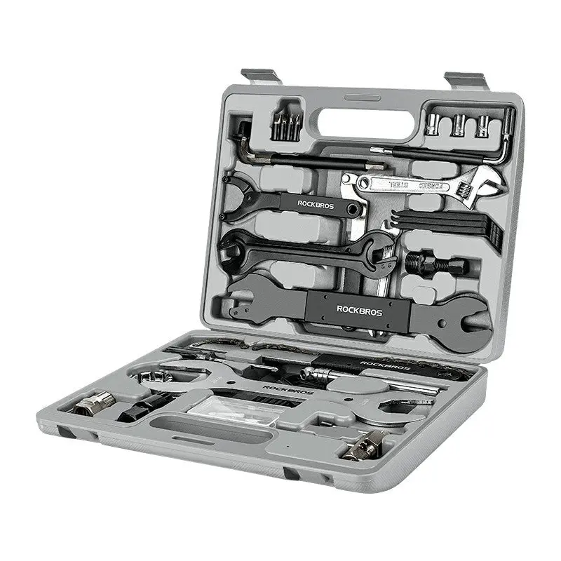 Rockbros Comprehensive 19-Piece Bike Repair Tool Kit For Road & Mountain Bikes 1
