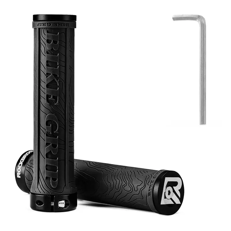 Rockbros Double Lock-On Mtb Handlebar Grips – Non-Slip, Ergonomic Aluminum Core Design 1
