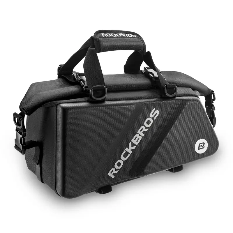 Rockbros Expandable Rear Rack Trunk Bag With Eva Hard Shell For Bikes 1