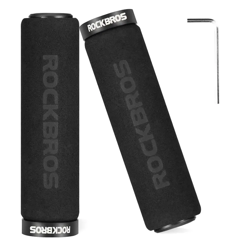 Rockbros Foam Lock-On Handlebar Grips — Soft, Non-Slip, Shock-Absorbing Bicycle Grip Set 1