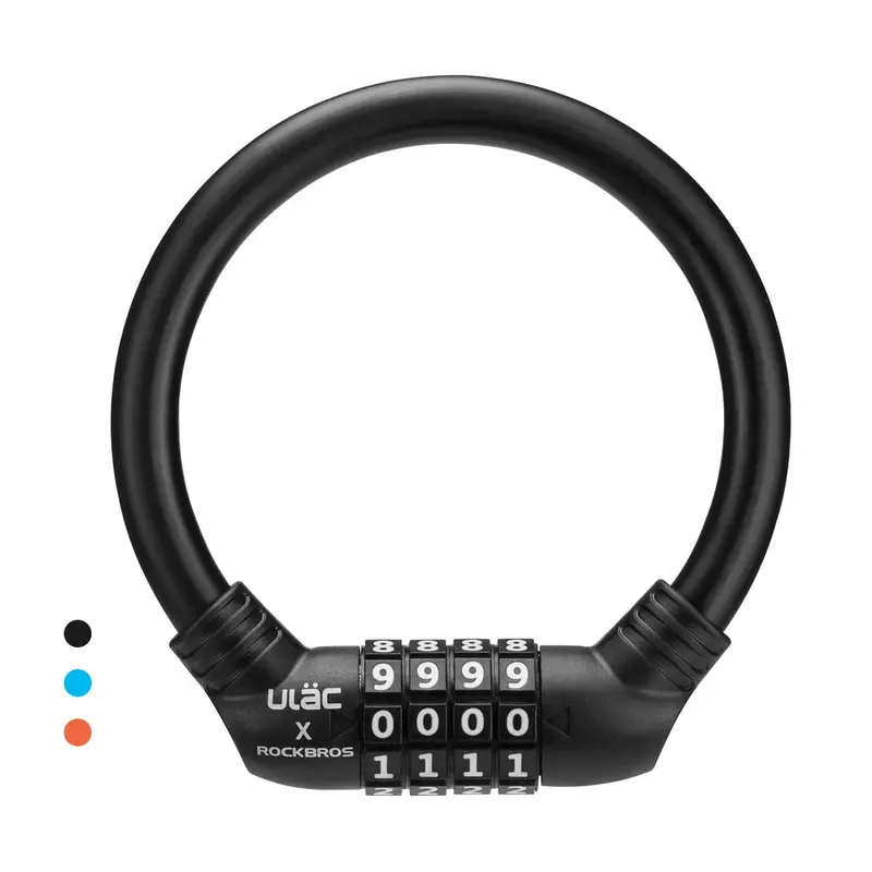 Rockbros Lightweight 12Mm Cable Lock – Portable Anti-Theft Combination Bike Security Lock 1