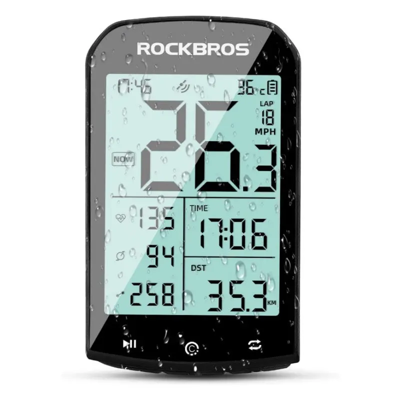 Rockbros M1 Wireless Gps Bike Computer With 2.9" Lcd And Rapid Usb Charging 1
