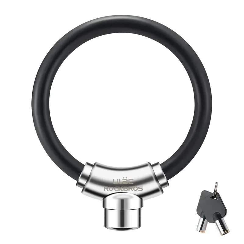 Rockbros Portable Cable Lock – Rustproof, Key-Operated Anti-Theft Bike Security Solution 1
