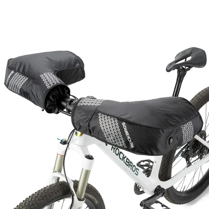 Rockbros Thinsulate Bike Handlebar Mittens – Glove-Compatible Cold-Weather Pogies 1