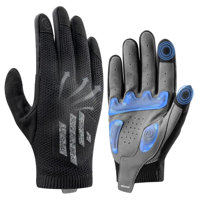 Rockbros Touchscreen Mtb Gloves – Grip-Enhanced Full-Finger Trail Riding Gear 1