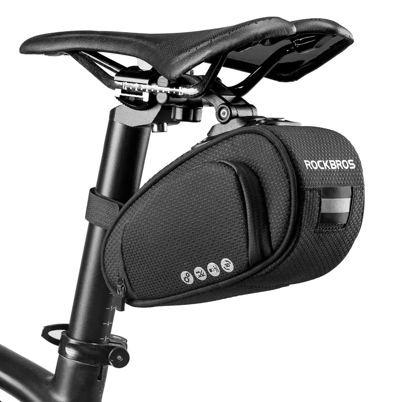 Rockbros Under-Saddle Bike Bag – Adjustable Mount, High-Capacity Storage Pouch 1
