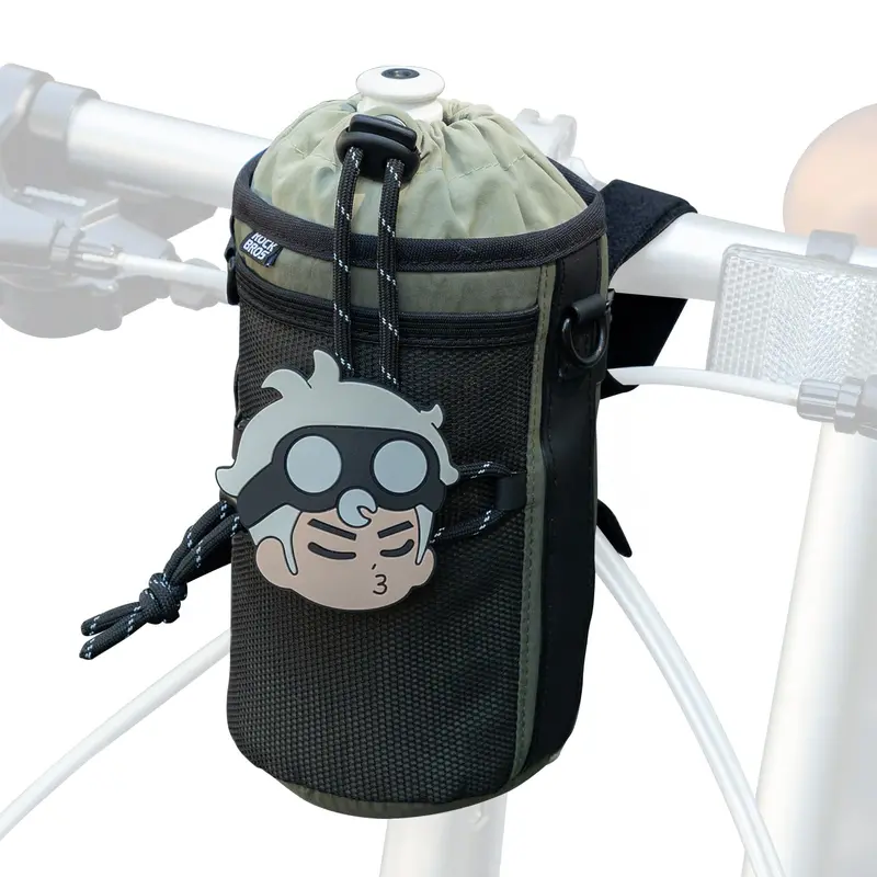 Rockbros Universal Water Bottle Cage With Mesh Storage Pockets 1