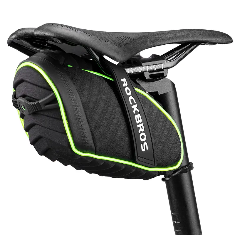 Rockbros Waterproof Seat Bag With Integrated Led Light & Rain Cover 1