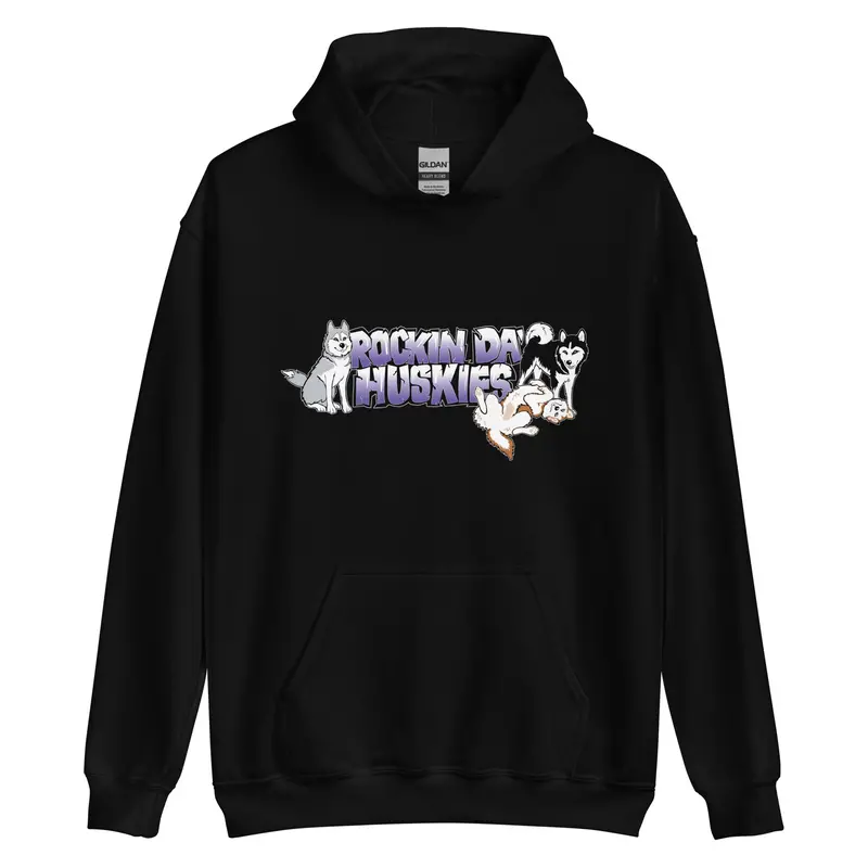 ‘Rockin Da Huskies’ Siberian Husky Pullover Hoodie