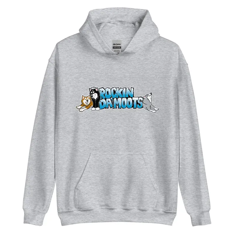 'Rockin Da Moots' Alaskan Malamute Pullover Hoodie 1