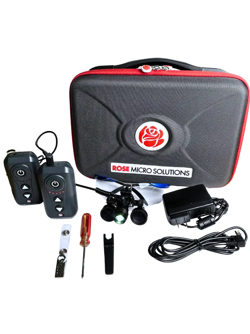 Rose Safety Flip-Up Loupe + Powerpack Light Kit 2