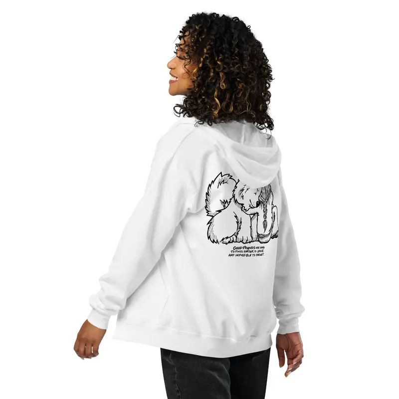 Samoyed Friendship Zip Hoodie 1