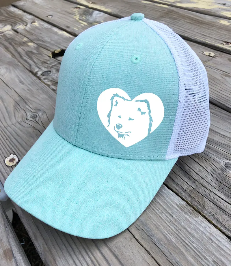 Samoyed Heart Accent Trucker Hat 1