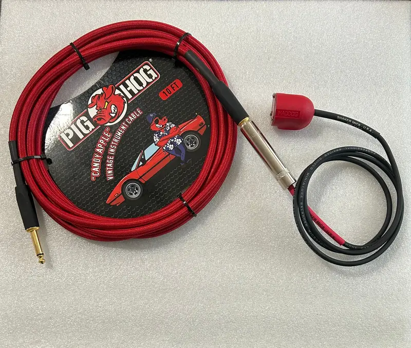 Shaker The Flea Harmonica Mic + Pig Hog Candy Apple Red 10Ft Cable Bundle – Free Us Shipping 1