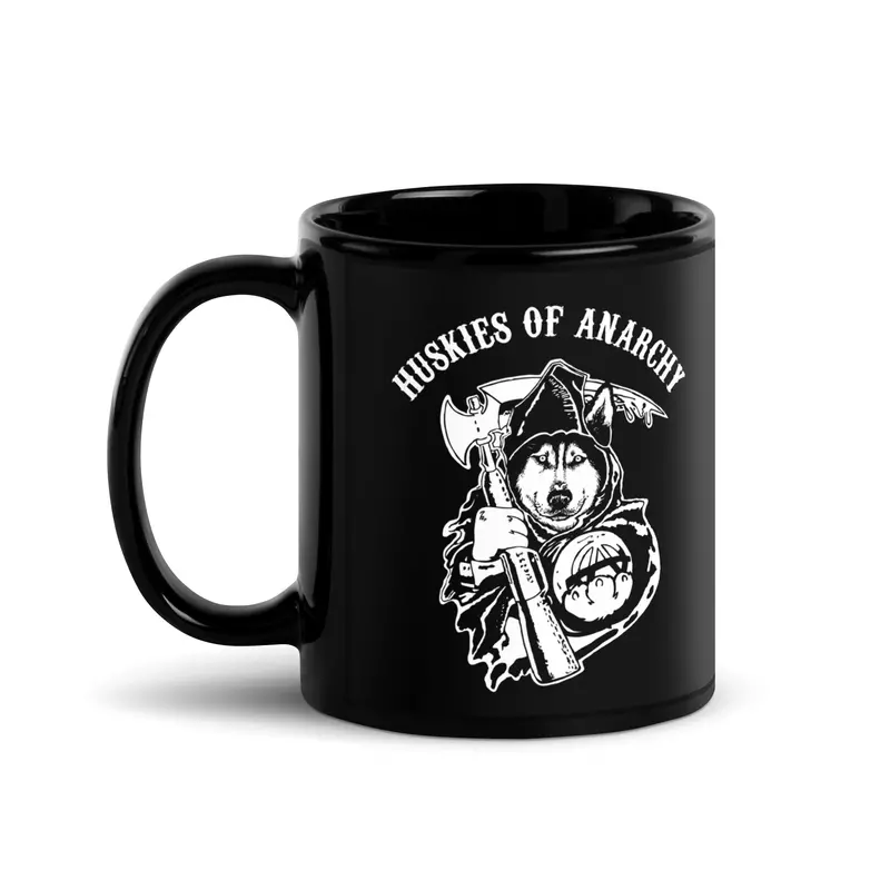 Siberian Husky Coffee Mug – 'Huskies Of Anarchy' Artwork 1