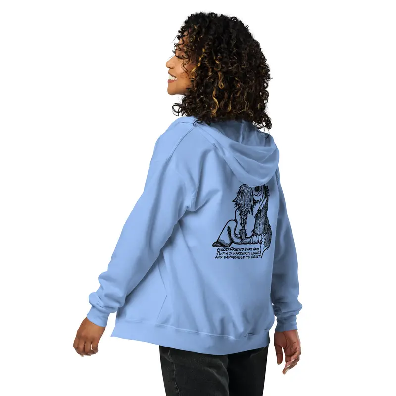 Siberian Husky Friendship Zip Hoodie 1