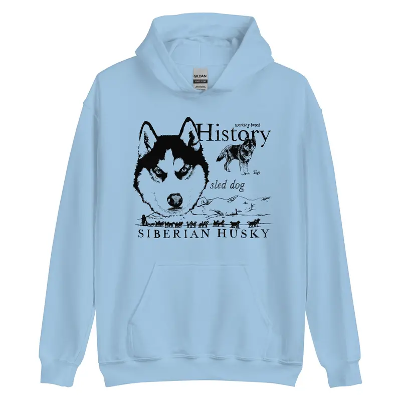 Siberian Husky History Pullover Hoodie – Informative Graphic 1