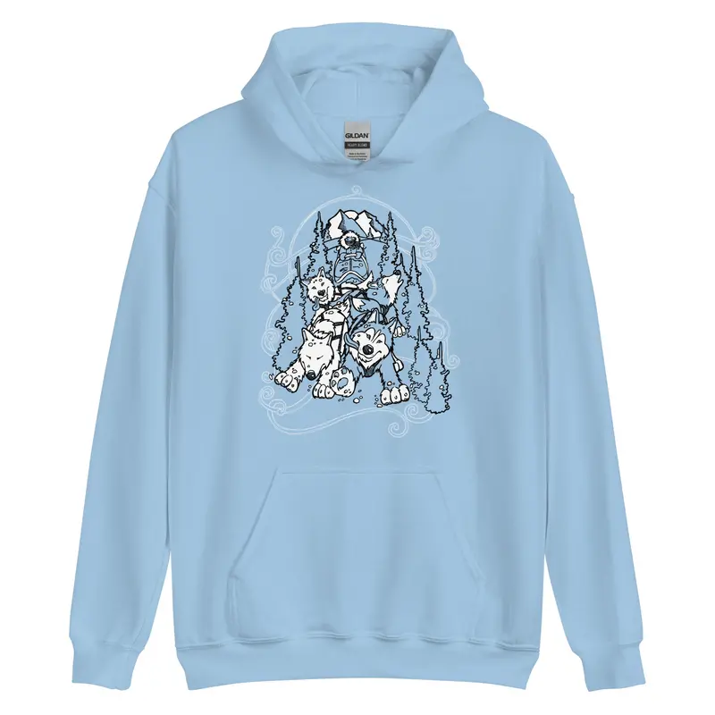 Siberian Husky Pullover Hoodie – 'Sled Dogs' Themed Apparel 1