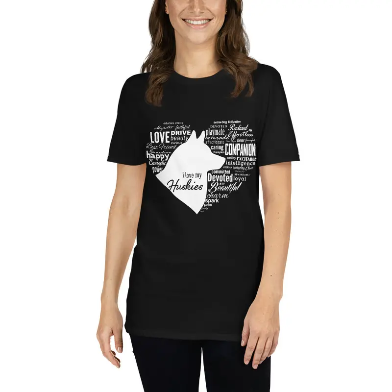Siberian Husky Softstyle Tee – 'I Love My Husky' Casual Top 1
