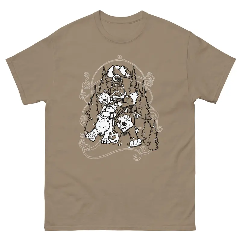 Siberian Husky T-Shirt – 'Sled Dogs' Heritage Art 1