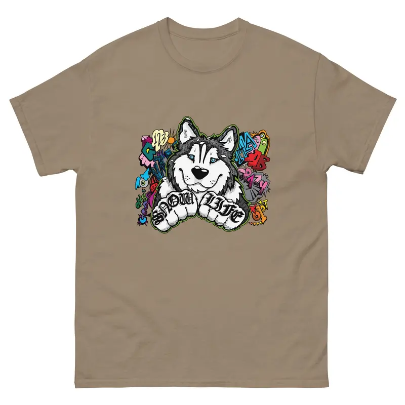 Siberian Husky T-Shirt – ‘Snow Life’ Arctic-Inspired Design